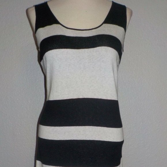 GAP Women's Sleeveless Stripe Knit Top - Soft Stretch Fabric, Slim Fit, Machine Washable - View #5